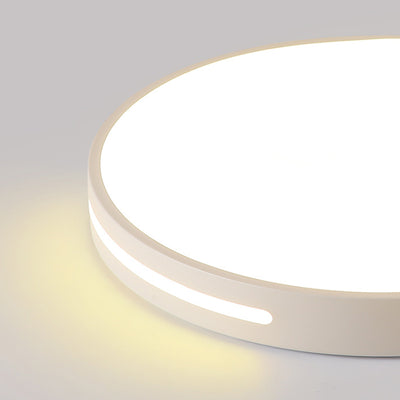 Modern Minimalist Iron And Acrylic Round LED Flush Mount Ceiling Light For Bedroom And Living Room