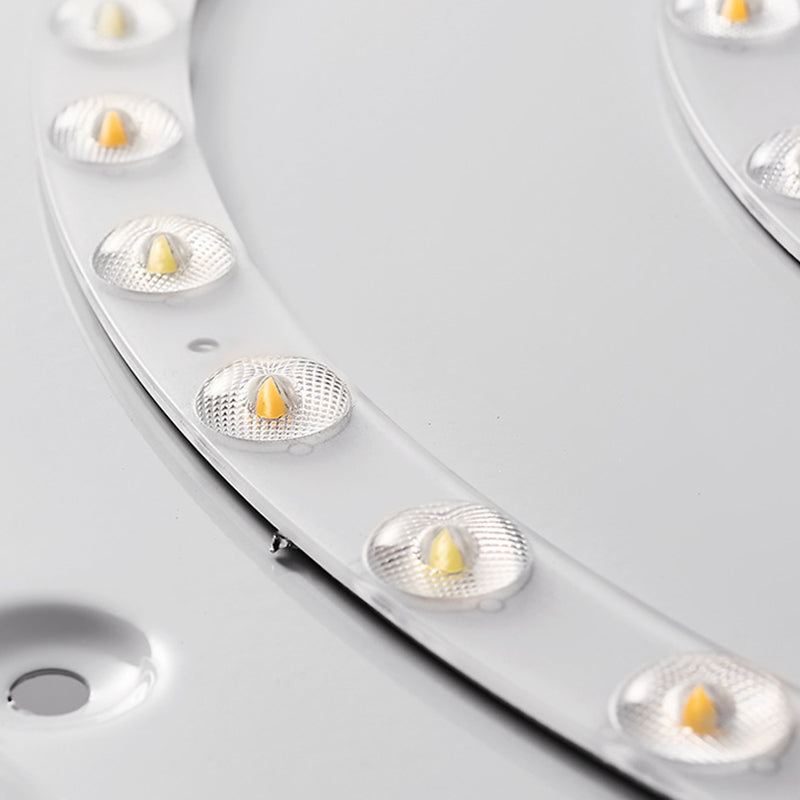 Modern Minimalist Iron And Acrylic Round LED Flush Mount Ceiling Light For Bedroom And Living Room