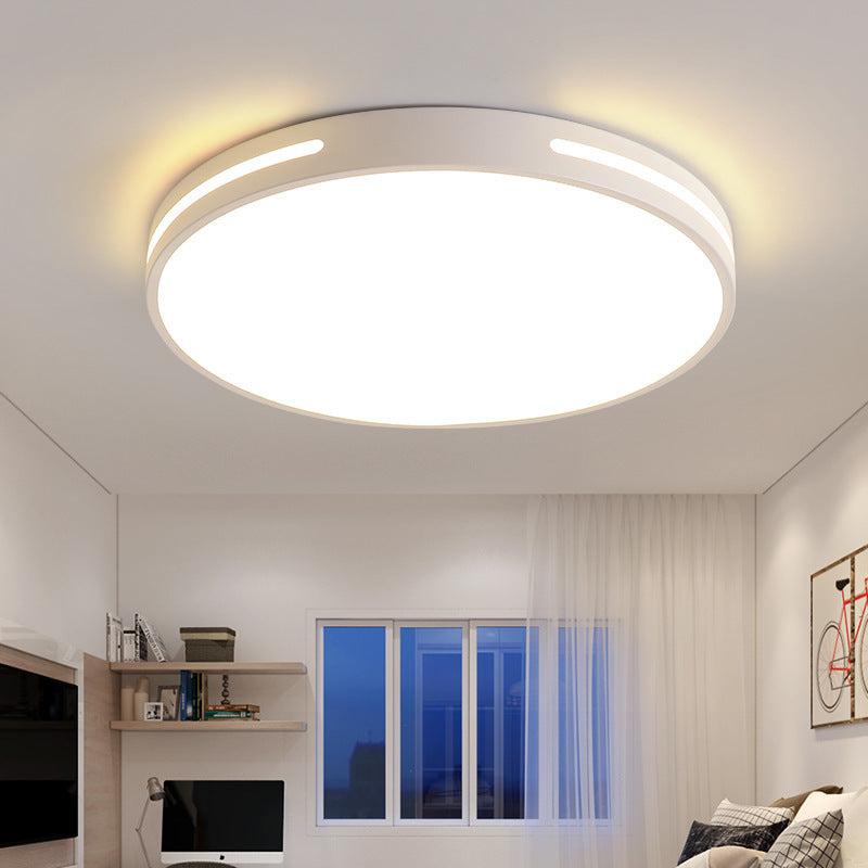 Modern Minimalist Iron And Acrylic Round LED Flush Mount Ceiling Light For Bedroom And Living Room