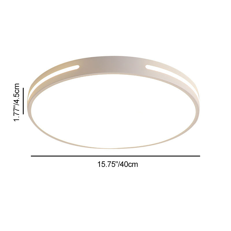 Plafonnier LED Rond Minimaliste Moderne en Fer et Acrylique pour Chambre et Salon 