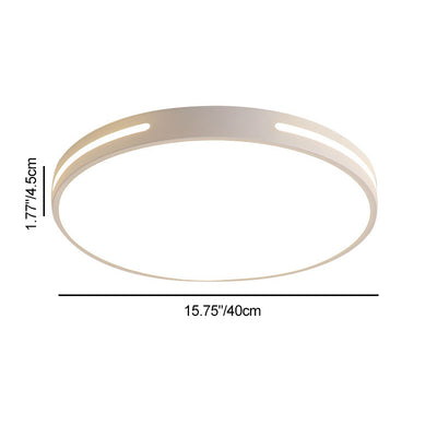 Modern Minimalist Iron And Acrylic Round LED Flush Mount Ceiling Light For Bedroom And Living Room
