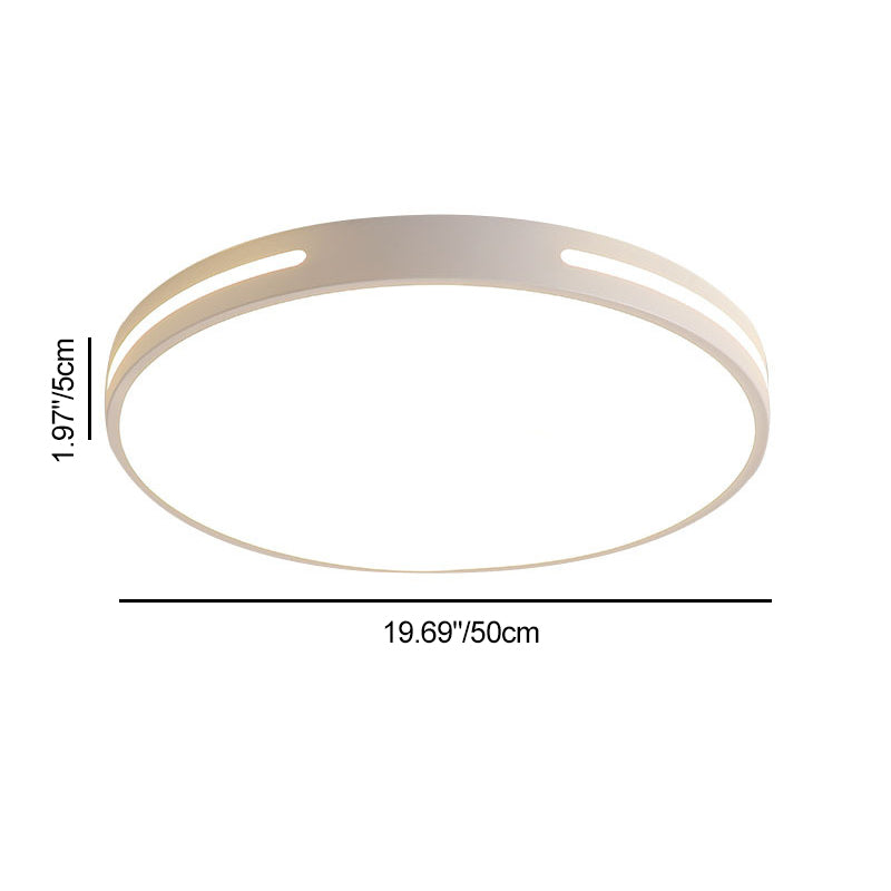 Modern Minimalist Iron And Acrylic Round LED Flush Mount Ceiling Light For Bedroom And Living Room