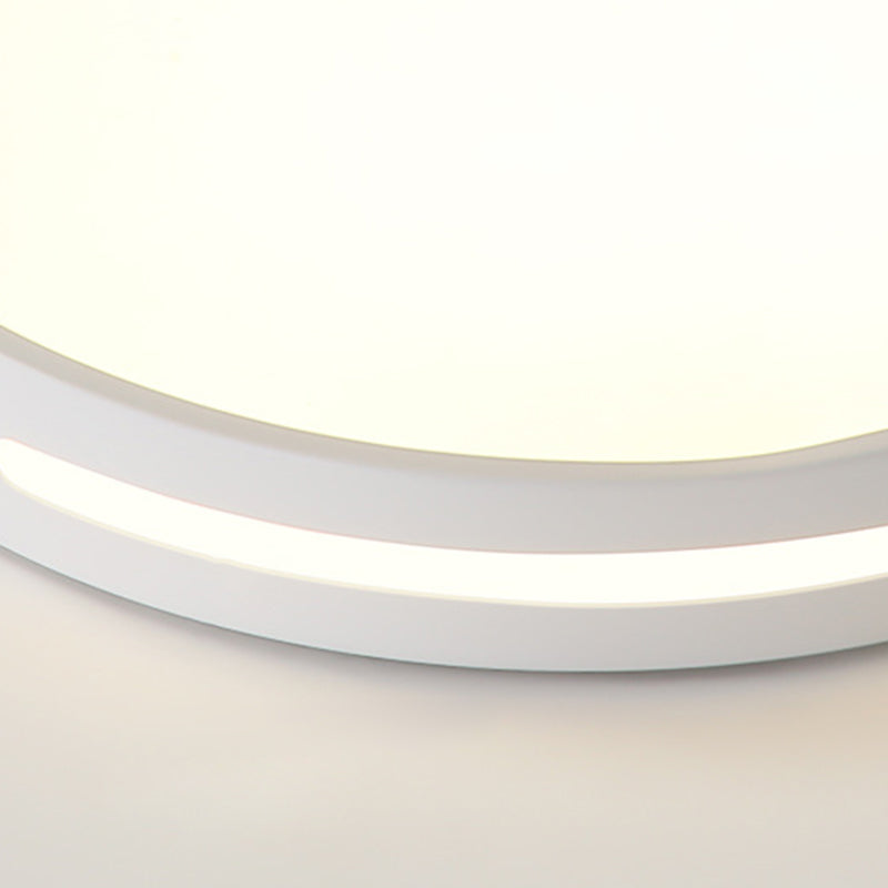 Plafonnier LED Rond Minimaliste Moderne en Fer et Acrylique pour Chambre et Salon 