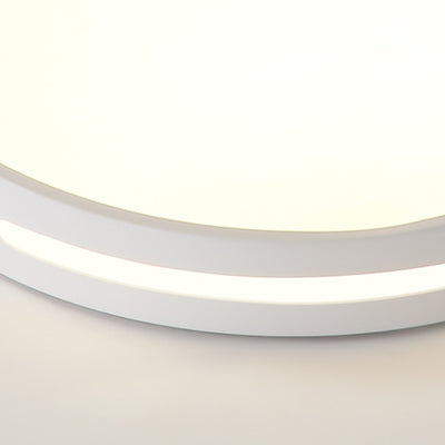 Modern Minimalist Iron And Acrylic Round LED Flush Mount Ceiling Light For Bedroom And Living Room