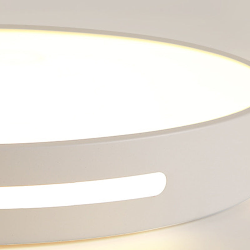 Modern Minimalist Iron And Acrylic Round LED Flush Mount Ceiling Light For Bedroom And Living Room