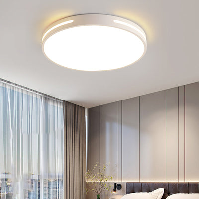 Modern Minimalist Iron And Acrylic Round LED Flush Mount Ceiling Light For Bedroom And Living Room