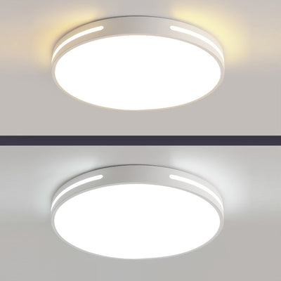 Modern Minimalist Iron And Acrylic Round LED Flush Mount Ceiling Light For Bedroom And Living Room