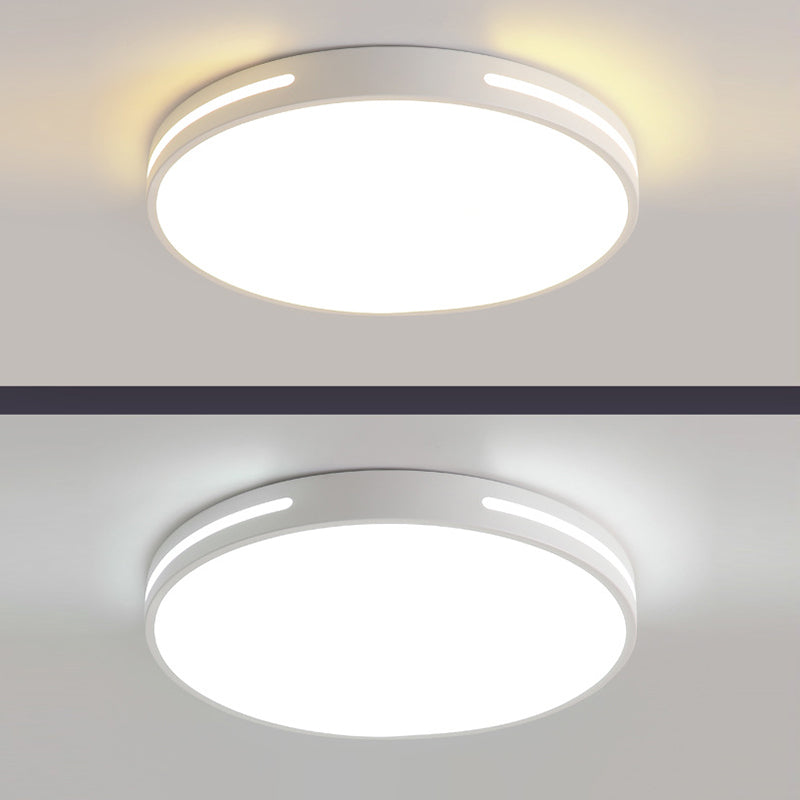 Modern Minimalist Iron And Acrylic Round LED Flush Mount Ceiling Light For Bedroom And Living Room
