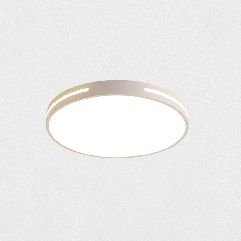 Plafonnier LED Rond Minimaliste Moderne en Fer et Acrylique pour Chambre et Salon 