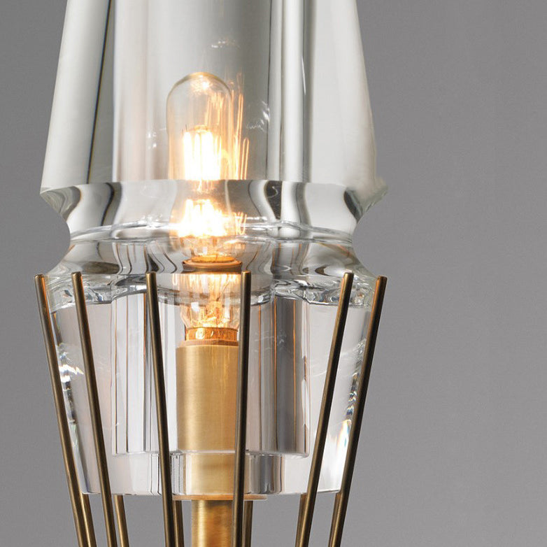 Modern Luxury Full Brass And Crystal Round Candelabra-Shaped 1/2 Light Wall Sconce Lamp For Bedroom And Living Room