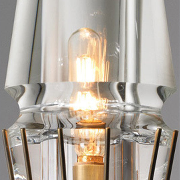 Modern Luxury Full Brass And Crystal Round Candelabra-Shaped 1/2 Light Wall Sconce Lamp For Bedroom And Living Room