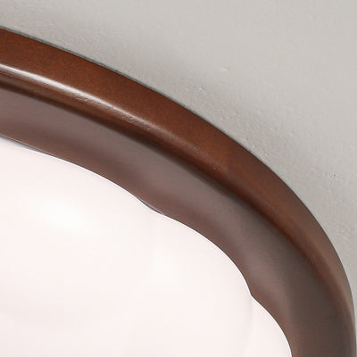Modern Mid-Century Iron And Acrylic Round Cloud LED Flush Mount Ceiling Light For Bedroom And Living Room