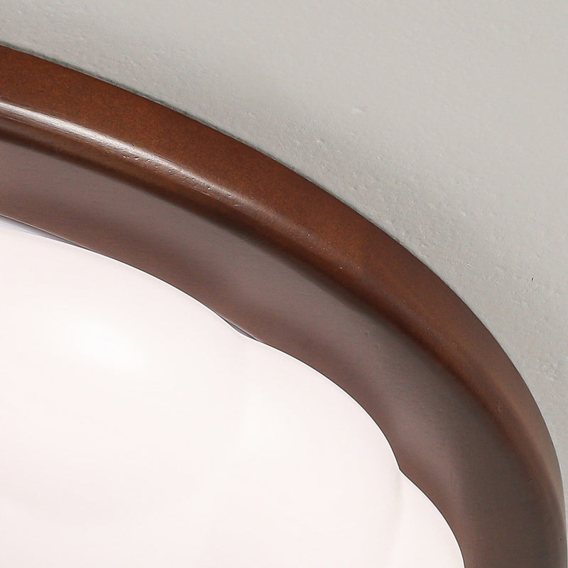 Modern Mid-Century Iron And Acrylic Round Cloud LED Flush Mount Ceiling Light For Bedroom And Living Room