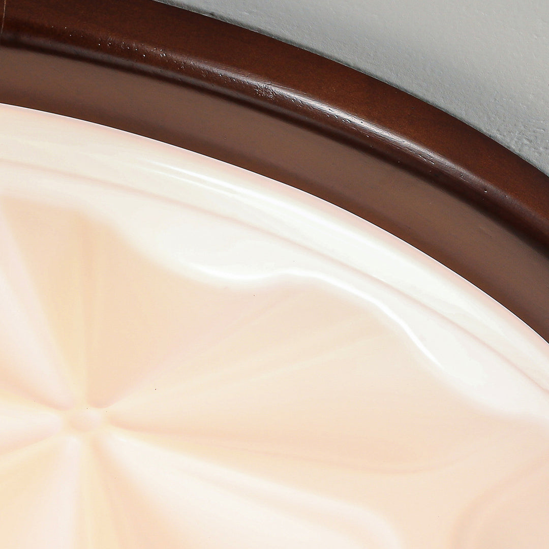 Plafonnier LED Rond Texturé Feuilles en Fer et Acrylique Minimaliste Moderne pour Salon et Chambre 