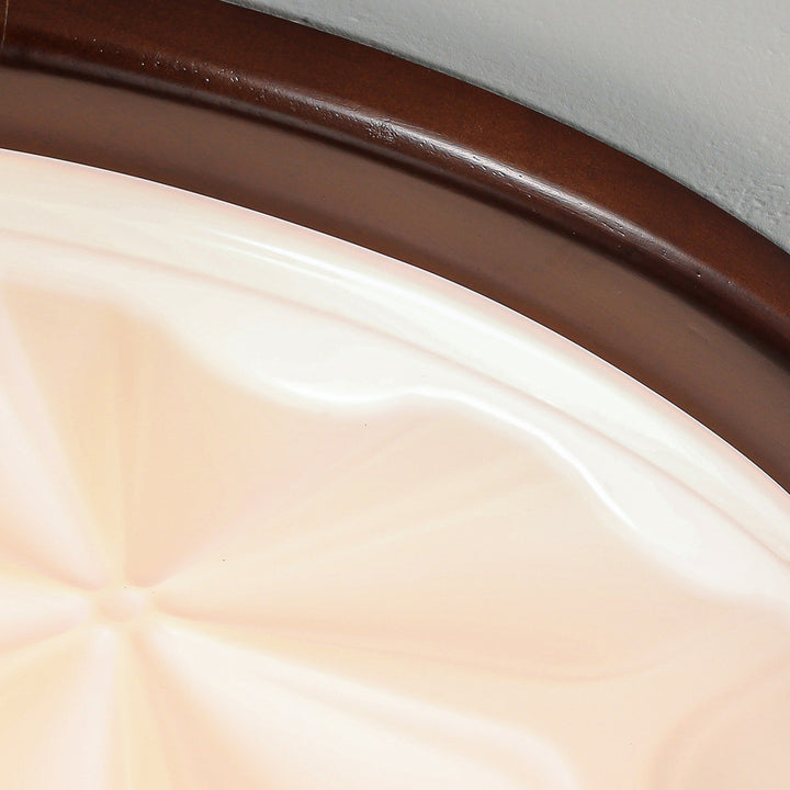 Plafonnier LED Rond Texturé Feuilles en Fer et Acrylique Minimaliste Moderne pour Salon et Chambre 