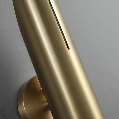 Modern Luxury Copper Triangular Cylindrical 1-Light Wall Sconce Lamp For Living Room And Bedroom
