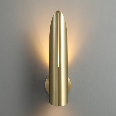 Modern Luxury Copper Triangular Cylindrical 1-Light Wall Sconce Lamp For Living Room And Bedroom