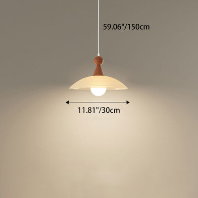 Contemporary Creative Iron And Glass Round Dome 1-Light Pendant Light For Living Room And Bedroom
