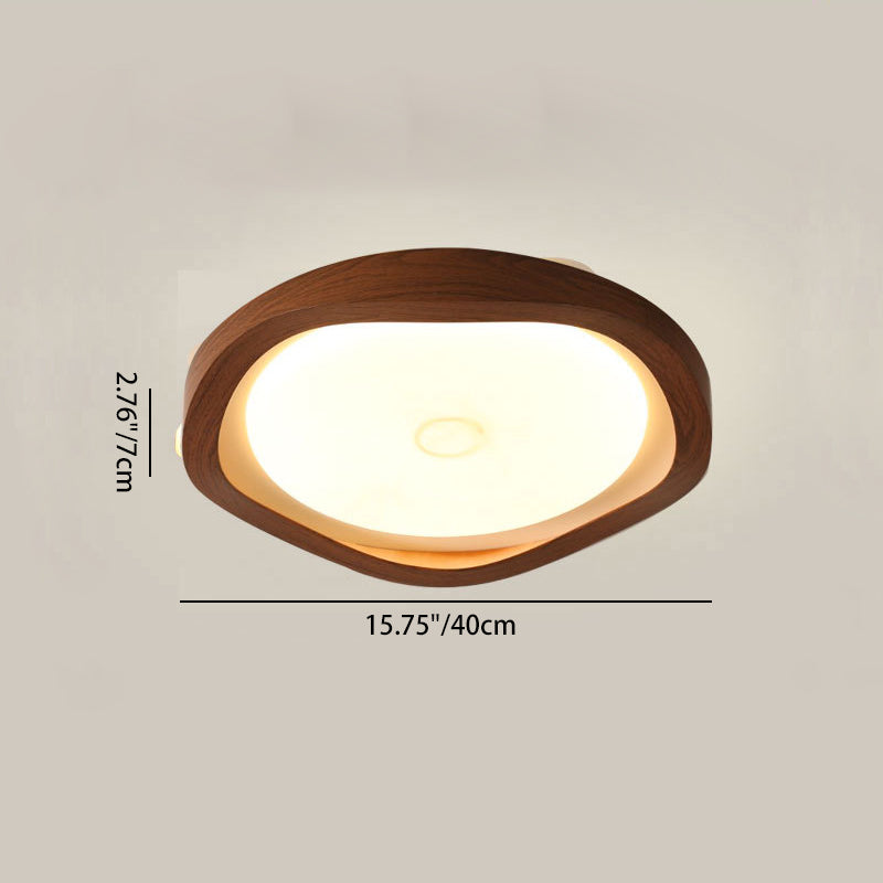 Modern Minimalist Iron Aluminum Silicon Wave Pattern LED Flush Mount Ceiling Light For Living Room