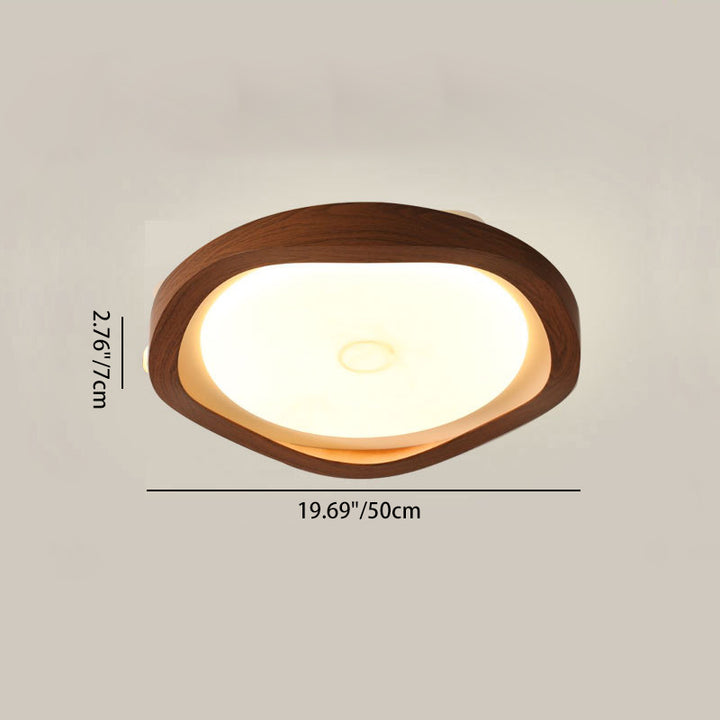 Modern Minimalist Iron Aluminum Silicon Wave Pattern LED Flush Mount Ceiling Light For Living Room
