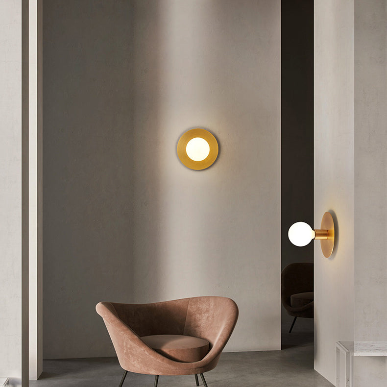 Modern Minimalist Iron Square And Round 1-Light Flush Mount Ceiling Light For Living Room