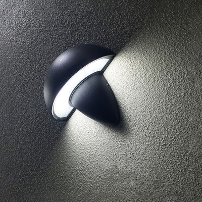 Modern Minimalist Aluminum Acrylic Semi-Circular Cone LED Wall Sconce Lamp For Outdoor Patio
