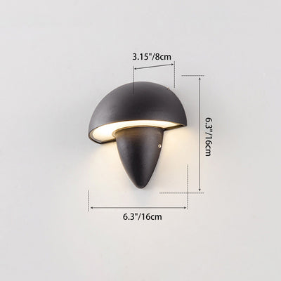 Modern Minimalist Aluminum Acrylic Semi-Circular Cone LED Wall Sconce Lamp For Outdoor Patio