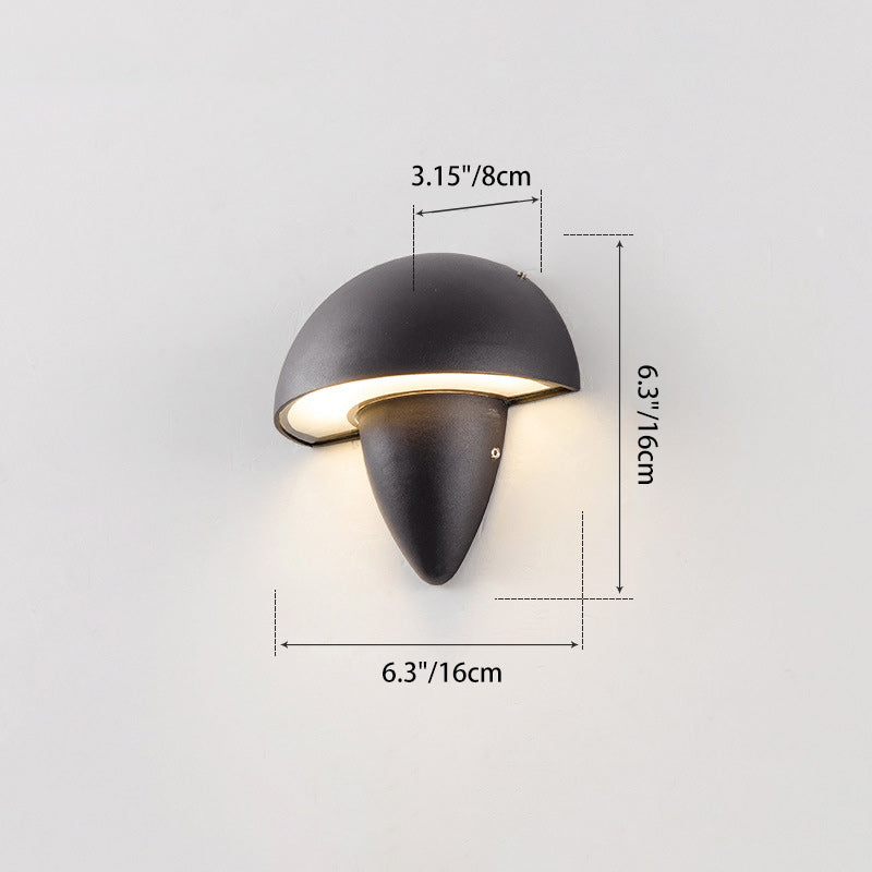 Modern Minimalist Aluminum Acrylic Semi-Circular Cone LED Wall Sconce Lamp For Outdoor Patio