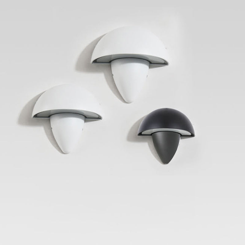Modern Minimalist Aluminum Acrylic Semi-Circular Cone LED Wall Sconce Lamp For Outdoor Patio