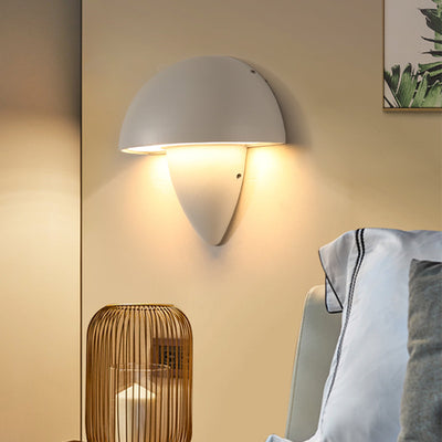 Modern Minimalist Aluminum Acrylic Semi-Circular Cone LED Wall Sconce Lamp For Outdoor Patio