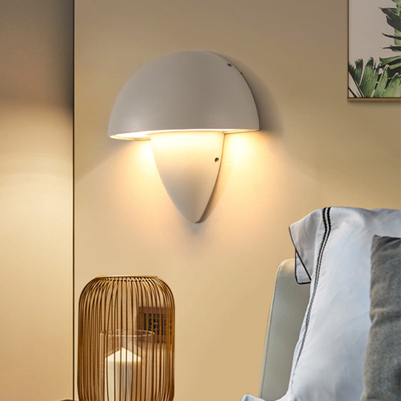 Modern Minimalist Aluminum Acrylic Semi-Circular Cone LED Wall Sconce Lamp For Outdoor Patio