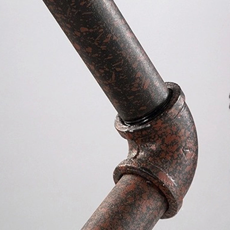 Traditional Industrial Iron Pipe-Shaped 1-Light Table Lamp For Bedroom