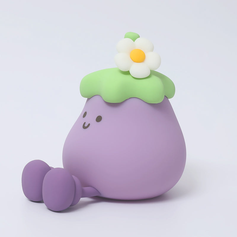 Contemporary Creative Silicone Eggplant-Shaped LED Table Lamp For Bedroom