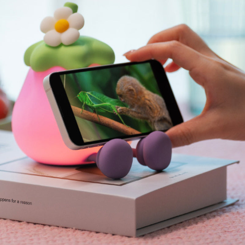 Contemporary Creative Silicone Eggplant-Shaped LED Table Lamp For Bedroom