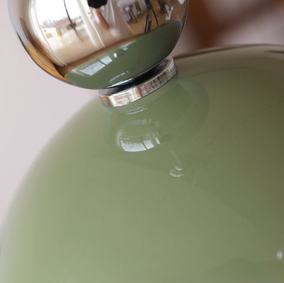 Modern Art Deco Iron Glass Round Ball 1-Light Pendant Light For Bedroom