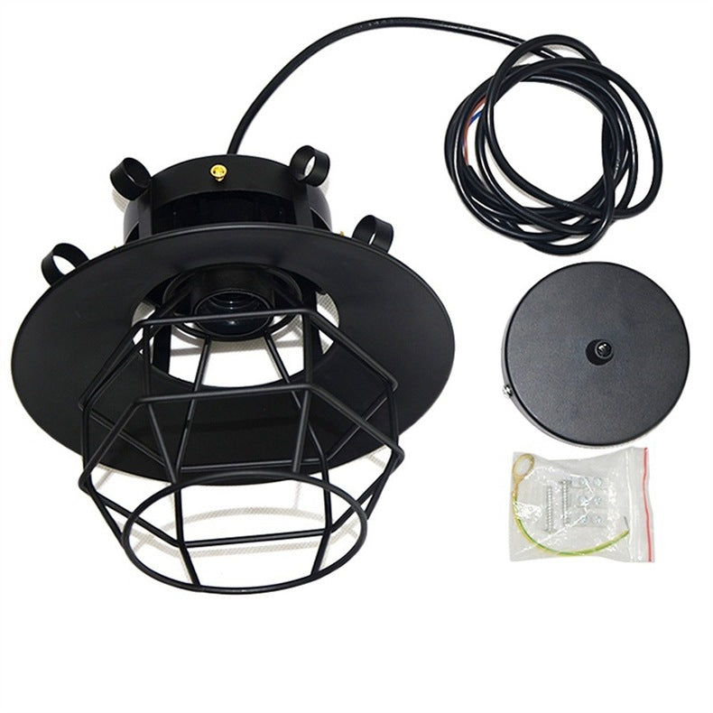 Contemporary Industrial Iron Cage 1-Light Pendant Light For Living Room