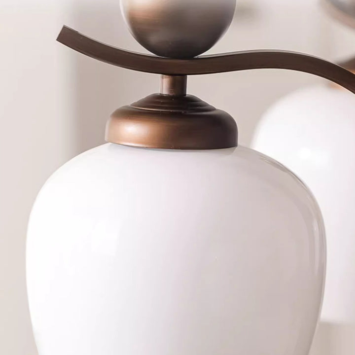 Contemporary Retro Iron Glass Branch Bent Rod Round Cup Shaped 6/8/10-Light Chandelier For Living Room