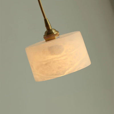 Zeitgenössische nordische natürliche Marmor-Zylinder 1-Licht Pendelleuchte für das Wohnzimmer 