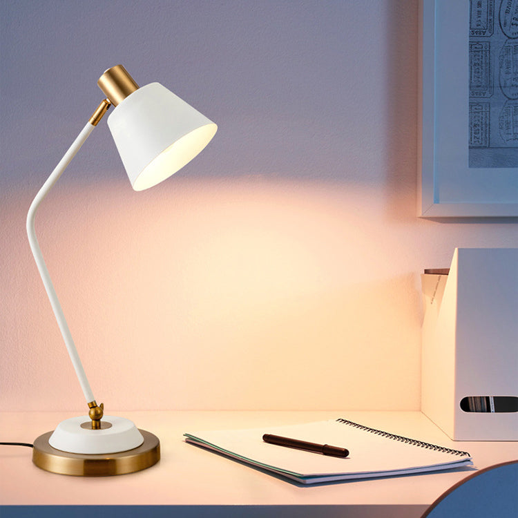 Modern Minimalist Iron Cylinder Shade 1-Light Table Lamp For Living Room