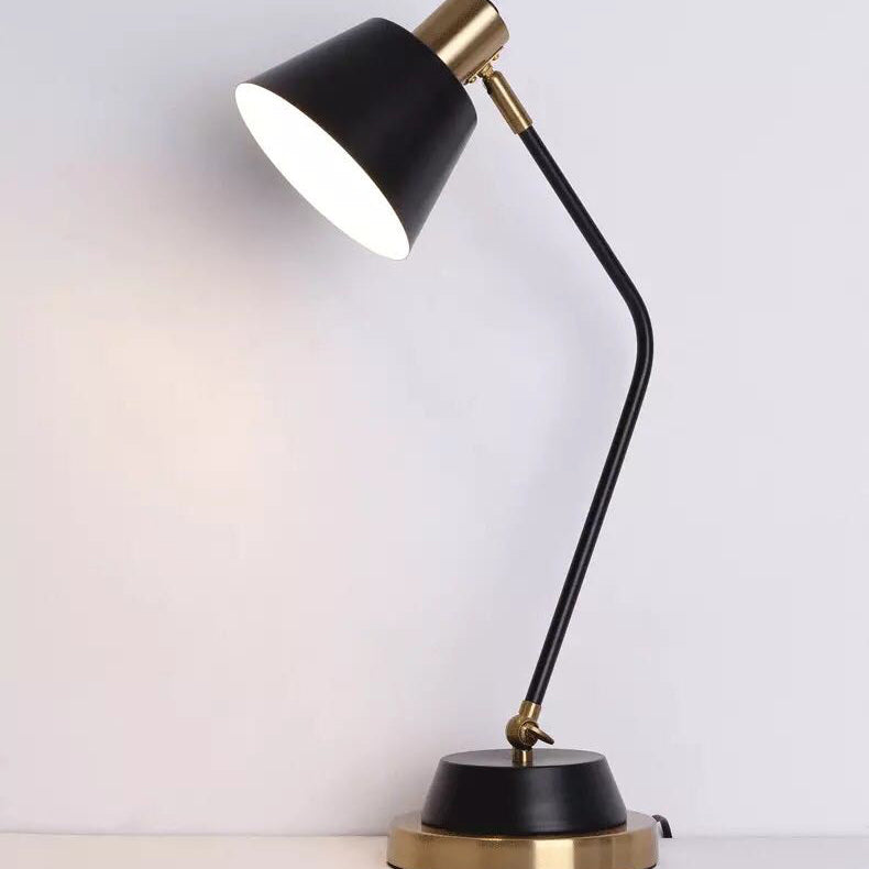 Modern Minimalist Iron Cylinder Shade 1-Light Table Lamp For Living Room