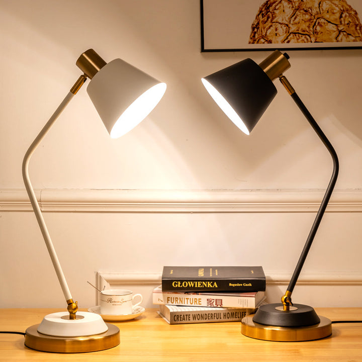Modern Minimalist Iron Cylinder Shade 1-Light Table Lamp For Living Room