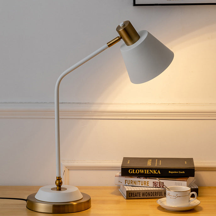 Modern Minimalist Iron Cylinder Shade 1-Light Table Lamp For Living Room