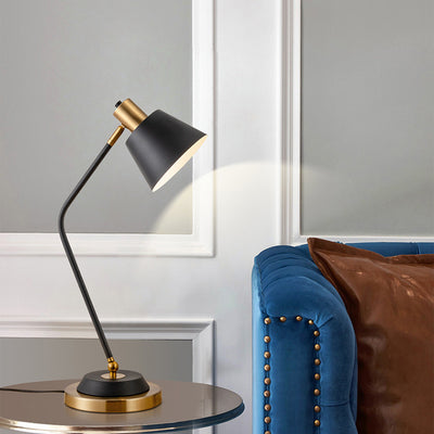 Modern Minimalist Iron Cylinder Shade 1-Light Table Lamp For Living Room