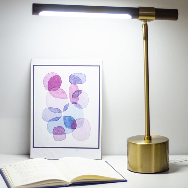 Modern Minimalist Iron Cylinder LED Table Lamp For Bedroom