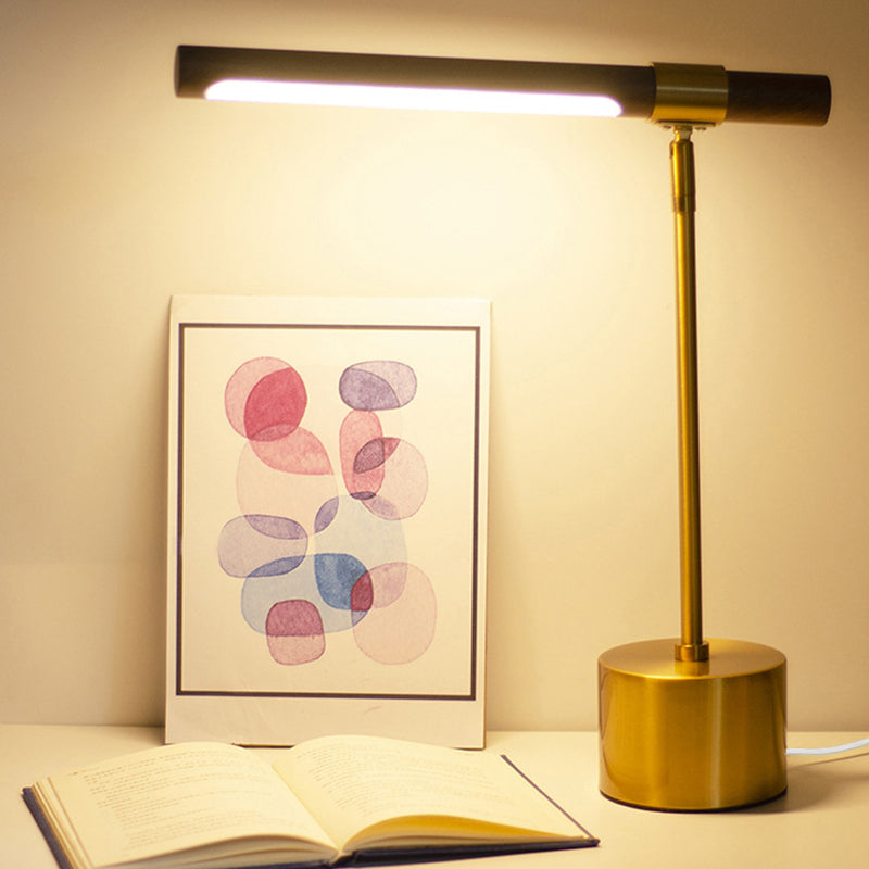 Modern Minimalist Iron Cylinder LED Table Lamp For Bedroom