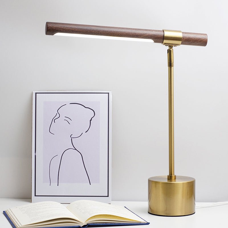 Modern Minimalist Iron Cylinder LED Table Lamp For Bedroom