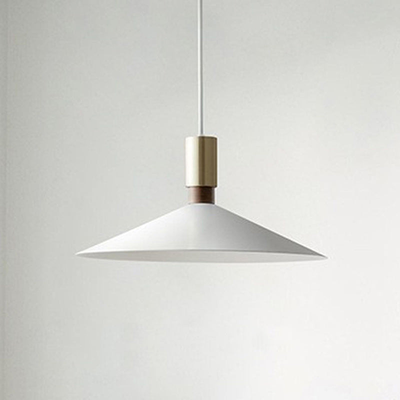 Contemporary Nordic Iron Conical Round 1-Light Pendant Light For Living Room