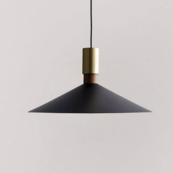 Suspension contemporaine nordique conique ronde à 1 lumière pour salon 