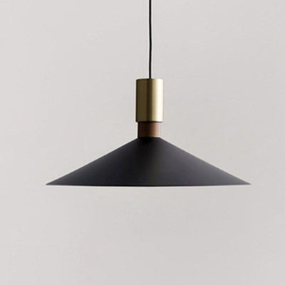Contemporary Nordic Iron Conical Round 1-Light Pendant Light For Living Room