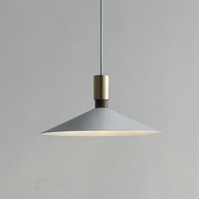 Contemporary Nordic Iron Conical Round 1-Light Pendant Light For Living Room